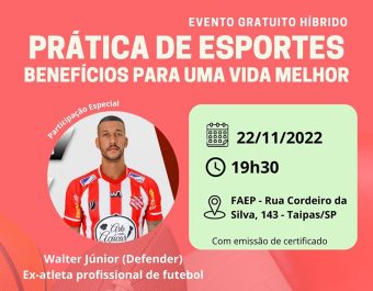 Faep promove evento sobre importância do esporte