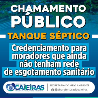 Caieiras lança edital para fornecer tanque séptico para imóveis sem coleta de esgoto