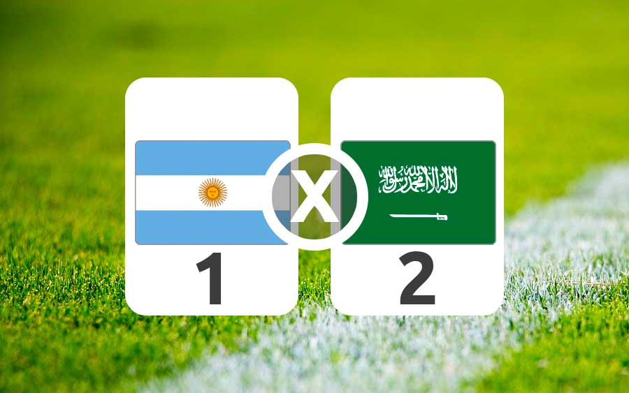 Deu zebra: Argentina perde para Arábia Saudita pela Copa 2022