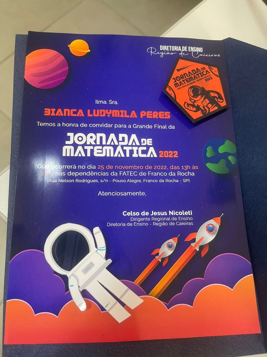 Convite da I Jornada de Matemática 