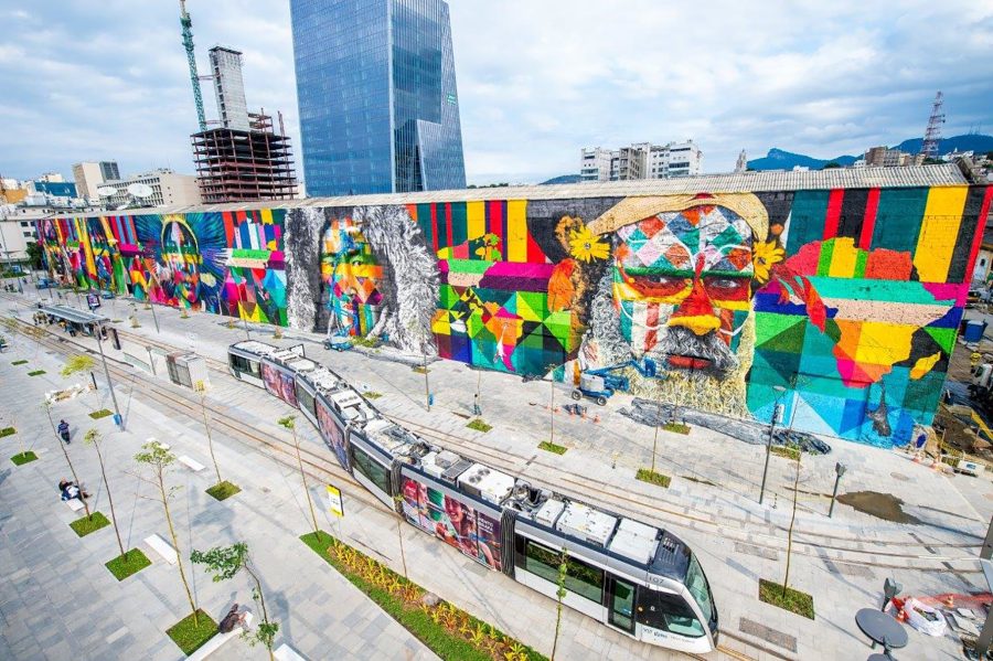 Antes mesmo do início dos Jogos Olímpicos do Rio de Janeiro, o Brasil já havia garantido um recorde mundial na Cidade Maravilhosa. Todos somos um, mural de 3 mil metros quadrados nas paredes de um antigo armazém na região da Zona Portuária da capital fluminense, tornou-se o maior grafite já realizado no planeta – proeza oficializada algumas semanas depois, em agosto de 2016, pelo Guinness Book, o livro dos recordes