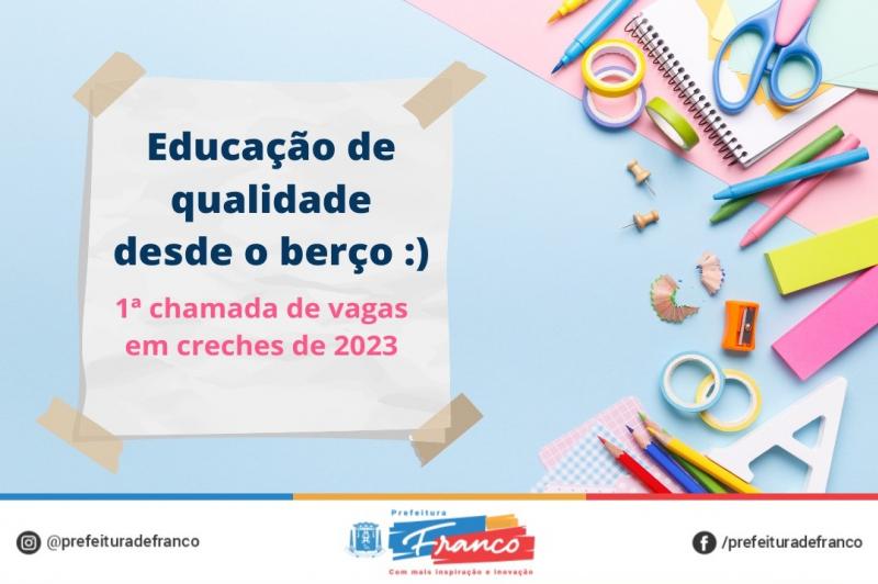 Prefeitura de Franco da Rocha divulga 1ª chamada para matrículas de creches em 2023