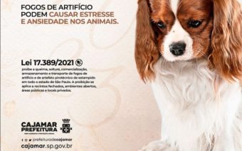 Prefeito de Cajamar divulga lei contra fogos de artificio em todo o estado