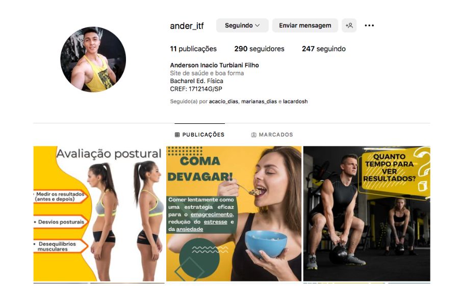 Com experiência na área, ele é um personal trainer e professor de musculação bem conceituado em Caieiras e região, conhecido por oferecer treinamentos personalizados de alta qualidade para seus alunos, assessorando os resultados. (Foto: Reprodução)