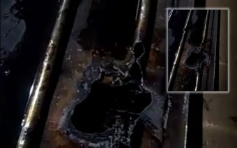 Passageiros de um trem em São Paulo filmaram a fumaça dentro de um vagão após o veículo ser atingido por um raio