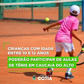 Mais uma opção esportiva para crianças: aulas de tênis em Caucaia do Alto
