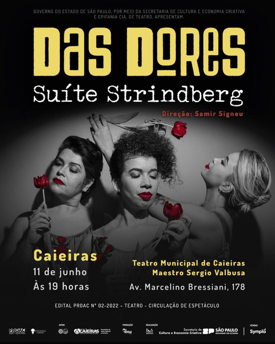 Caieiras receberá apresentação do espetáculo “Das Dores - Suíte Strindberg”!