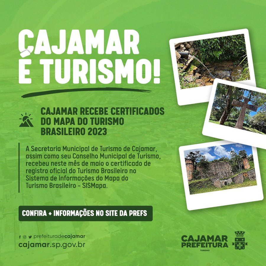 Cajamar recebe certificados do Mapa do Turismo Brasileiro 2023