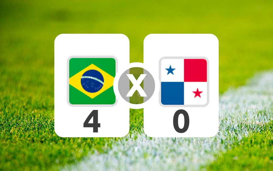 Brasil vence o Panamá com vitória por 4 a 0 na Copa do Mundo