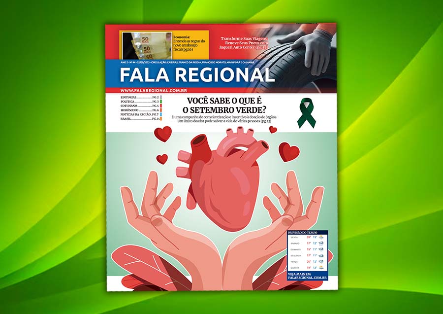 Jornal Fala Regional – Nº 44: Setembro Verde doação de órgãos