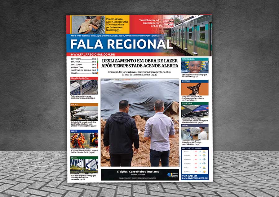 Jornal Fala Regional – Nº 49: Deslizamento em Caieiras, acidente em Franco da Rocha e muito mais