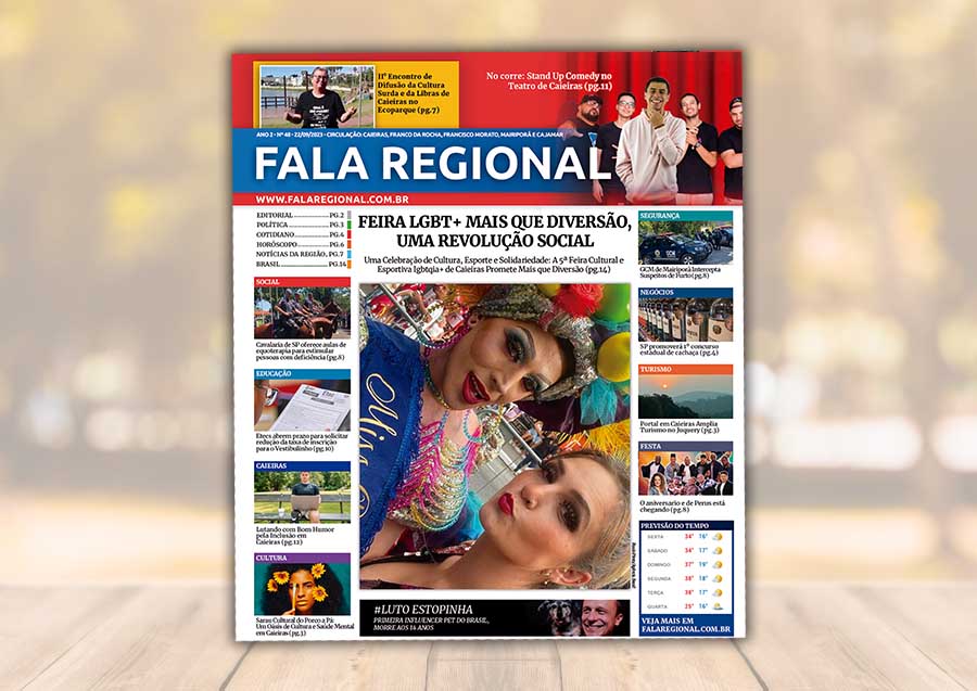 Jornal Fala Regional – Nº 48: Feira LGBT+ Mais Que Diversão, Uma Revolução Social e um grandioso Tchau à Estopinha