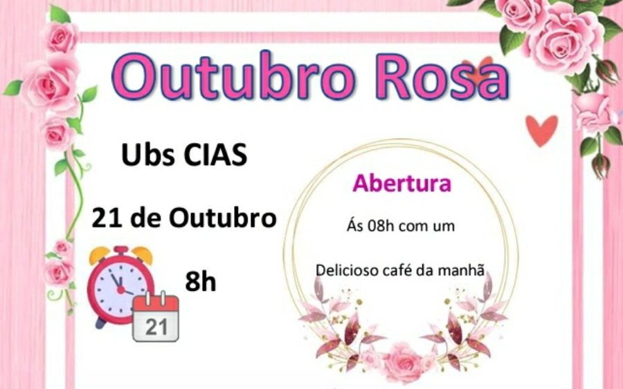 Programação do Outubro Rosa da UBS Cias - Caieiras