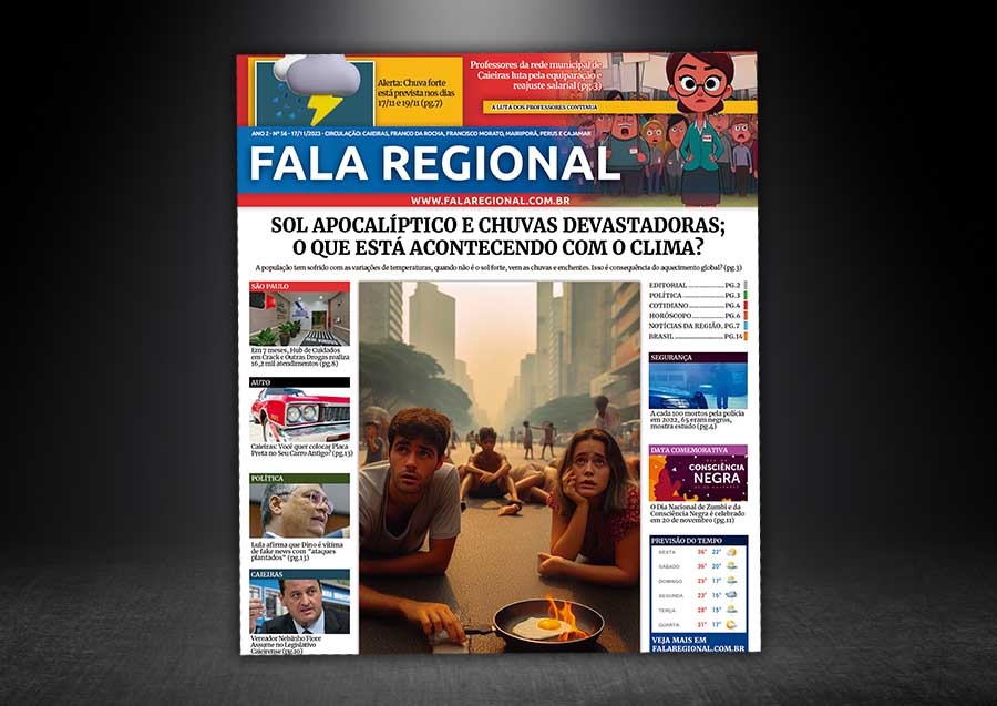 Jornal Fala Regional – Nº 56: Mais Calor e Possível Tempestade, Professores, Futebol, Política, dia 20