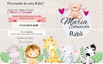 Maria Eduarda: A Babá Que Traz Confiança e Carinho para a Sua Família em Caieiras