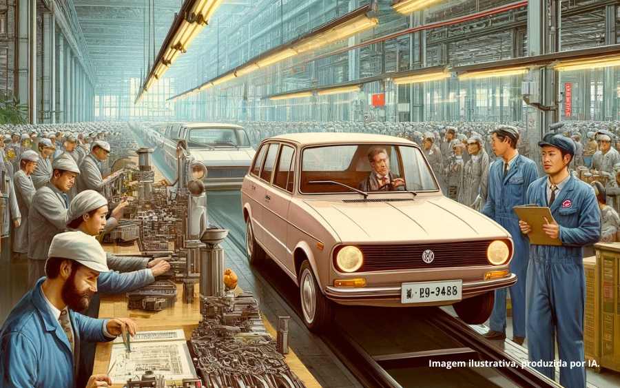 Em 1984, especialistas brasileiros da Volkswagen iniciaram a produção do Santana em Xangai, superando enormes desafios e estabelecendo as bases para a indústria automotiva chinesa. 