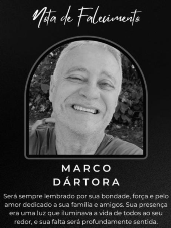 Marco Dártora morre aos 67 anos: Velório em Caieiras