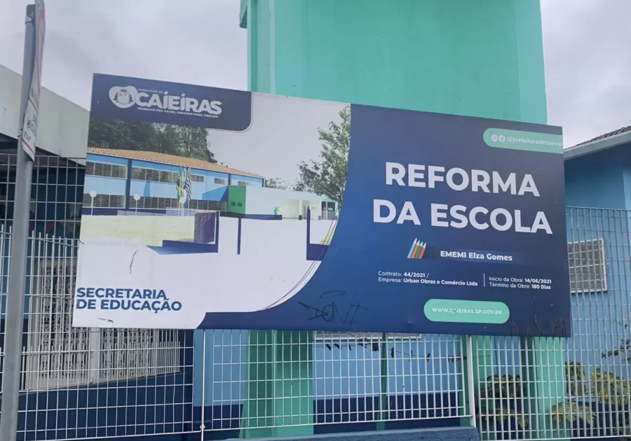 Escola Municipal em Laranjeiras. (Foto: arquivo MDB Caieiras).