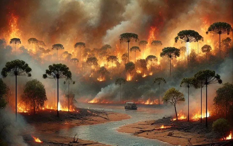 Brasil atinge recorde de 200 mil focos de incêndio em 2024