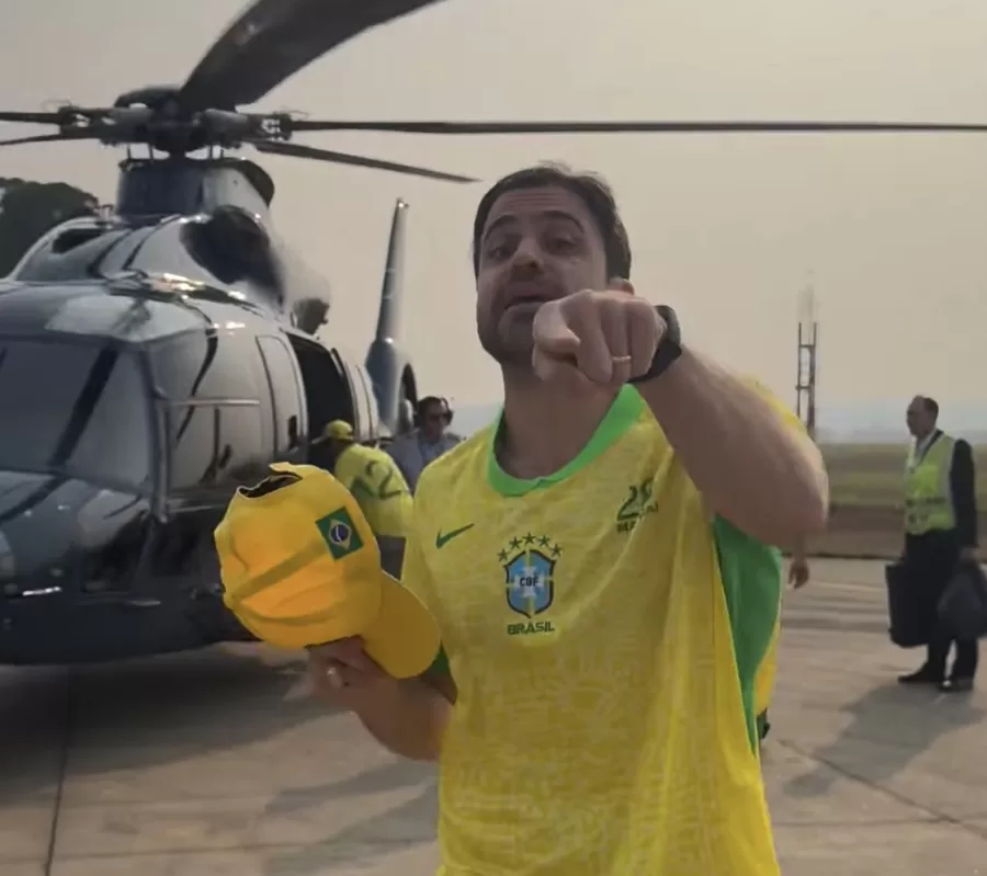 Pablo Marçal chega de helicóptero em manifestação na Avenida Paulista nesse 7 de setembro