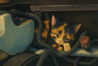 Você já olhou dentro do capô do seu carro hoje? Isso pode salvar a vida de um gatinho!