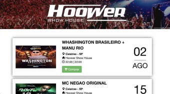 Agenda Hoower Caieiras dias 1, 2 e 3 de agosto de 2025