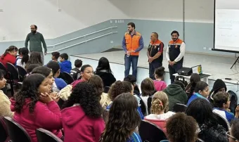 Defesa Civil de Caieiras alerta sobre risco de barragens para crianças – plano da represa Paiva Castro leva segurança a alunos e moradores