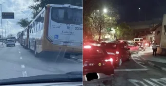 Ônibus empacados, influenciador cutuca prefeitura e caos no terminal vira novela em Caieiras
