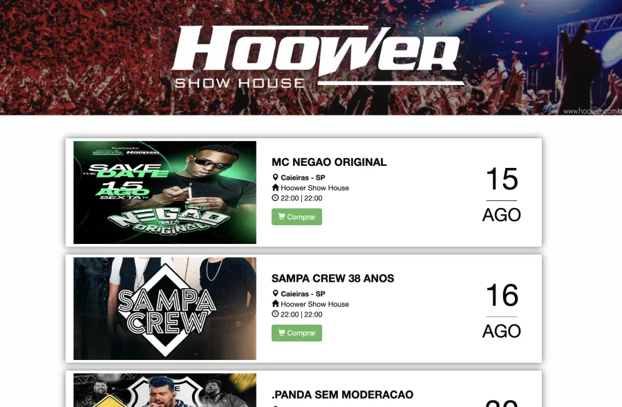 Hoower Caieiras divulga agenda de shows com MC Negão, Sampa Crew e Flashback Rainbow