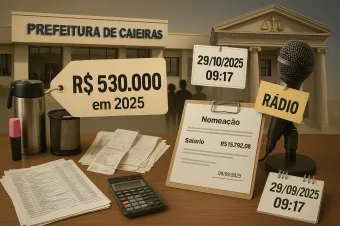 Caieiras 2025: compras de R$ 530 mil, ação contra rádio e cargo na Fazenda acendem alerta