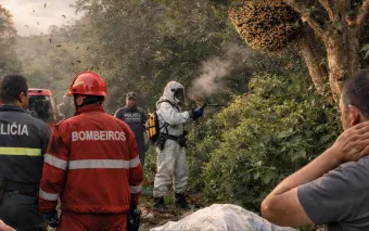Idoso morre em ataque de abelhas em Caieiras; vizinhos cobram retirada de colmeia na Vila Rosina