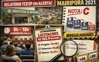 Relatório do TCESP coloca Mairiporã no radar por falhas em planejamento e compras