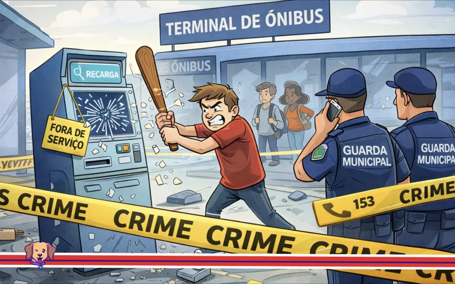 🚨 Vandalismo deixa recarga de bilhete indisponível no terminal de Caieiras