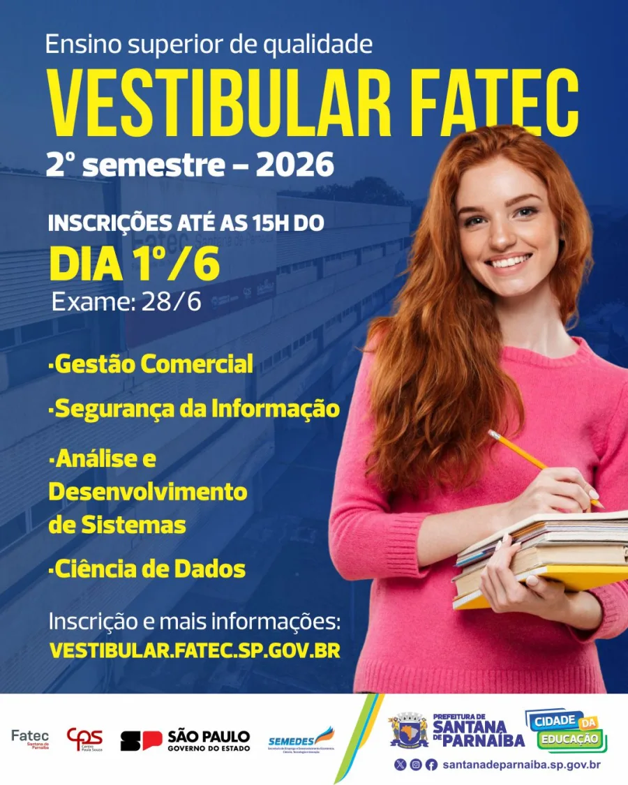 A iniciativa integra a rede pública de ensino tecnológico e amplia as oportunidades para quem busca qualificação em áreas estratégicas, como tecnologia e gestão.