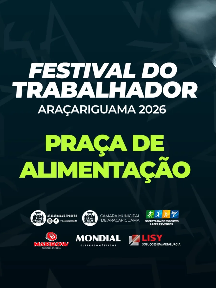 Durante todo o evento Praça de alimentação com diversas opções disponível ao público ao longo de toda a programação no local