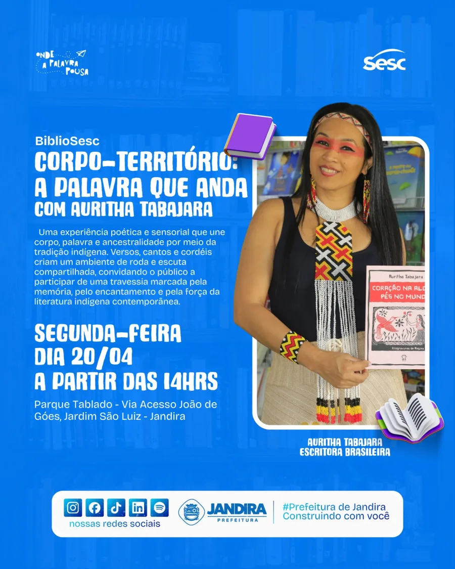 Evento em Jandira destaca literatura indígena e promove vivência cultural aberta ao público