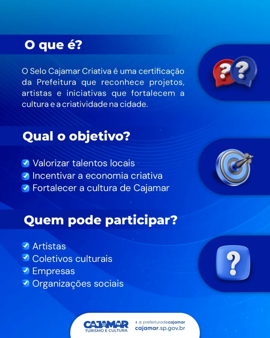 O que é o Selo Cajamar Criativa e como artistas podem se inscrever até o fim de maio