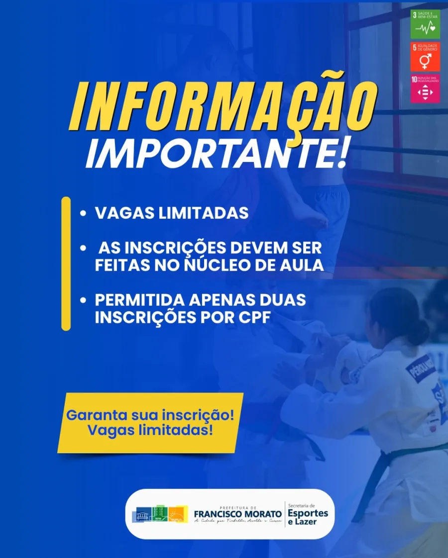 Outro ponto que chama atenção é a limitação de apenas duas inscrições por CPF. Na prática, isso restringe quem pretende participar de mais atividades ou inscrever familiares.
