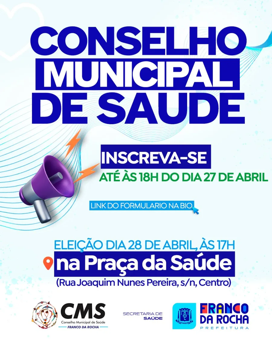 Conselho Municipal de Saúde em Franco da Rocha terá eleição aberta à população