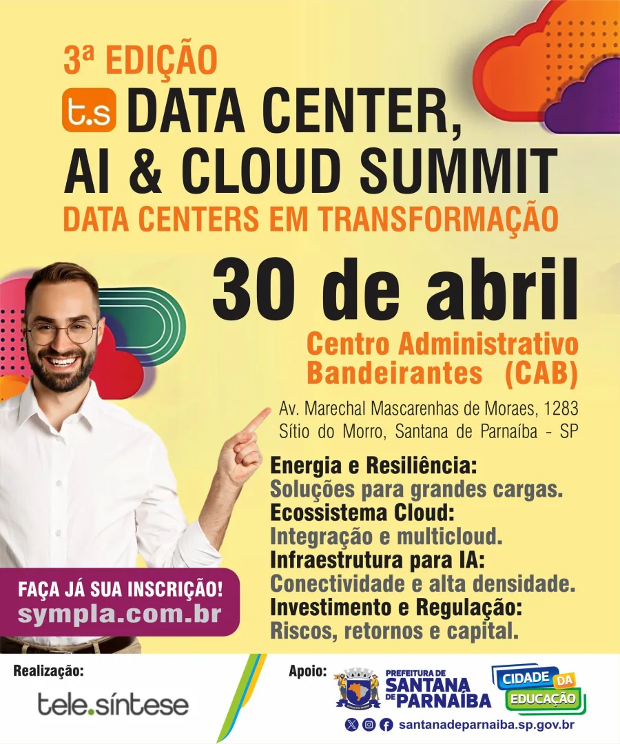 Evento de tecnologia em Santana de Parnaíba debate IA, cloud e infraestrutura