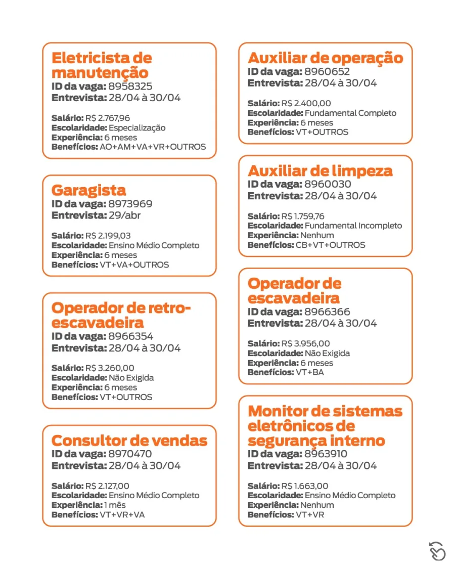 O cadastro é feito pelo app Carteira de Trabalho Digital, usando login GOV.BR. O sistema permite buscar vagas por cidade, função e acompanhar o processo direto no celular.