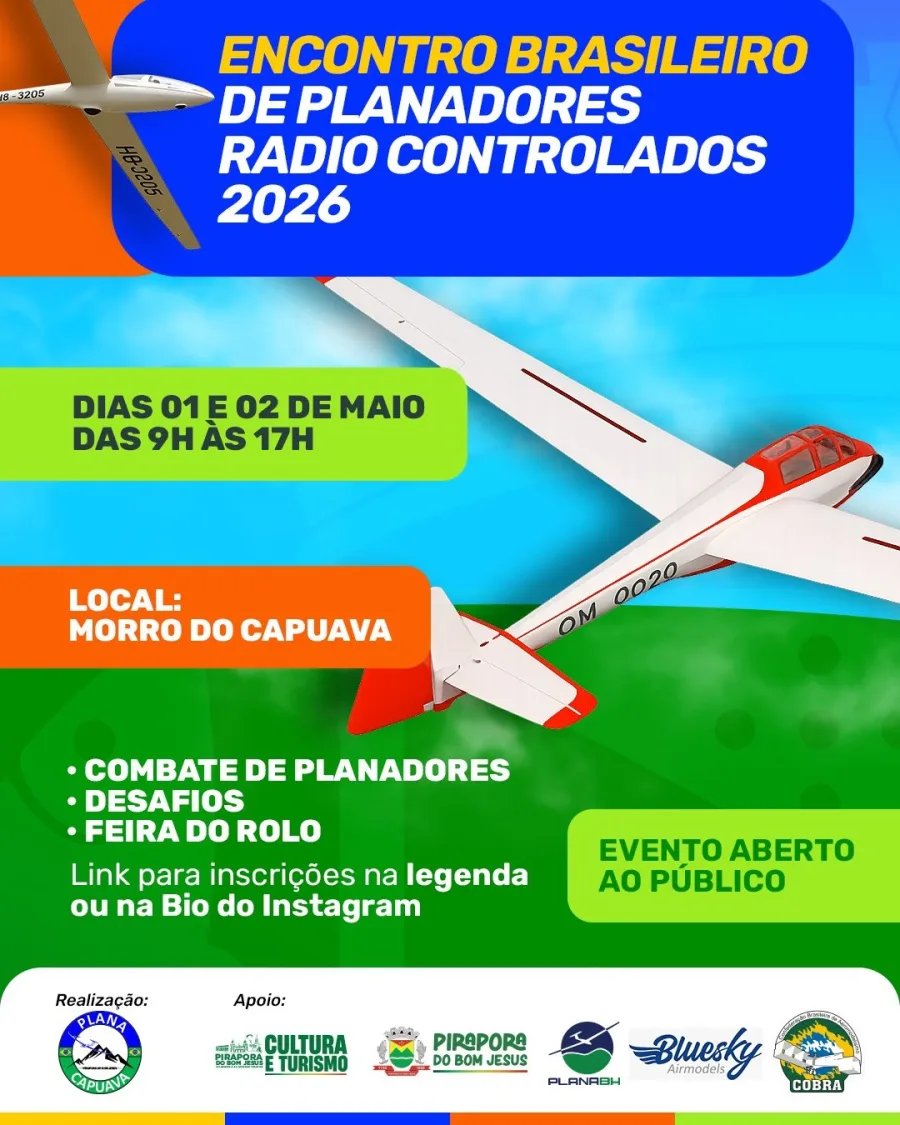 Com agenda marcada para os dias 1º e 2 de maio, das 9h às 17h, o encontro reúne entusiastas e curiosos em um cenário natural conhecido pela vista ampla, criando uma alternativa de lazer fora do circuito tradicional.