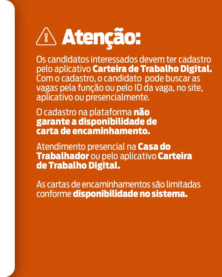 Entre os destaques, há vagas de assistente de logística com salário de R$ 2.497,00 e auxiliar de linha de produção por R$ 2.074,00, com exigência de ensino médio completo.