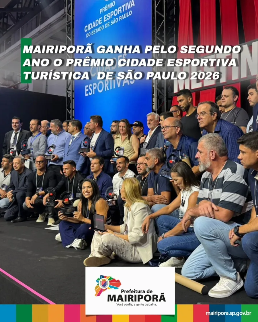 A premiação ocorreu durante a Arnold Sports Festival South America, evento realizado no Expo Center Norte, em São Paulo, reunindo municípios e iniciativas ligadas ao esporte e lazer.