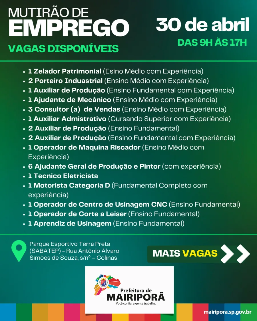 A ação da prefeitura conecta candidatos a vagas operacionais e técnicas, com destaque para áreas industriais e comércio local em expansão na cidade.