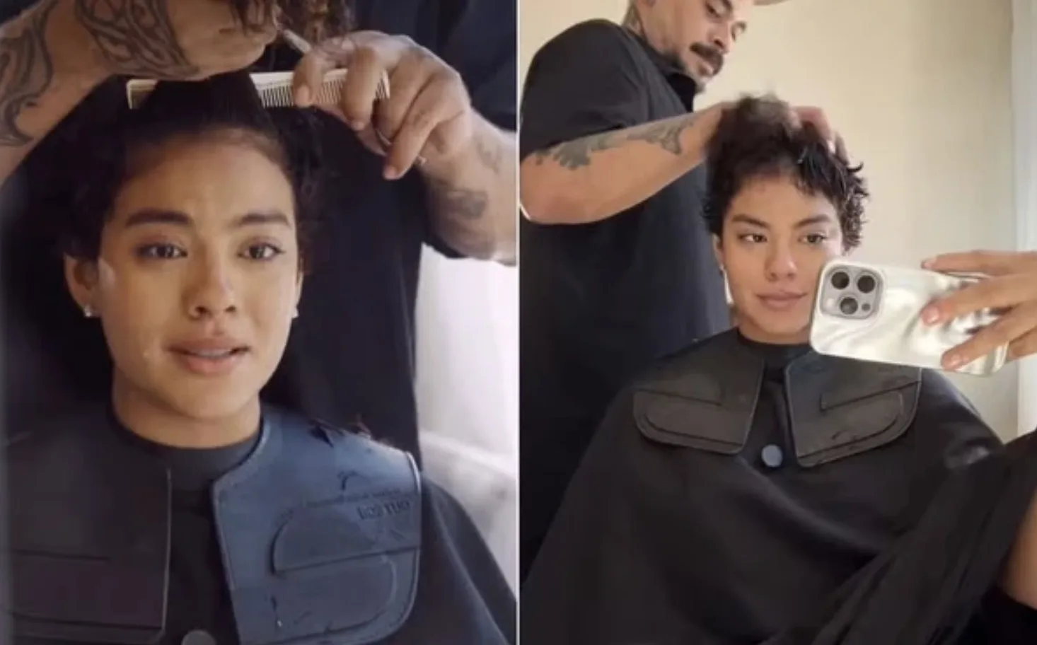 Bella Campos radicaliza no visual, corta cabelo curto e desabafa sobre pressão estética