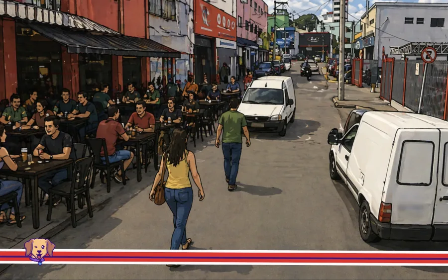 Conflito de Trânsito em Caieiras Opõe Bar e Motoristas por Espaço no Asfalto