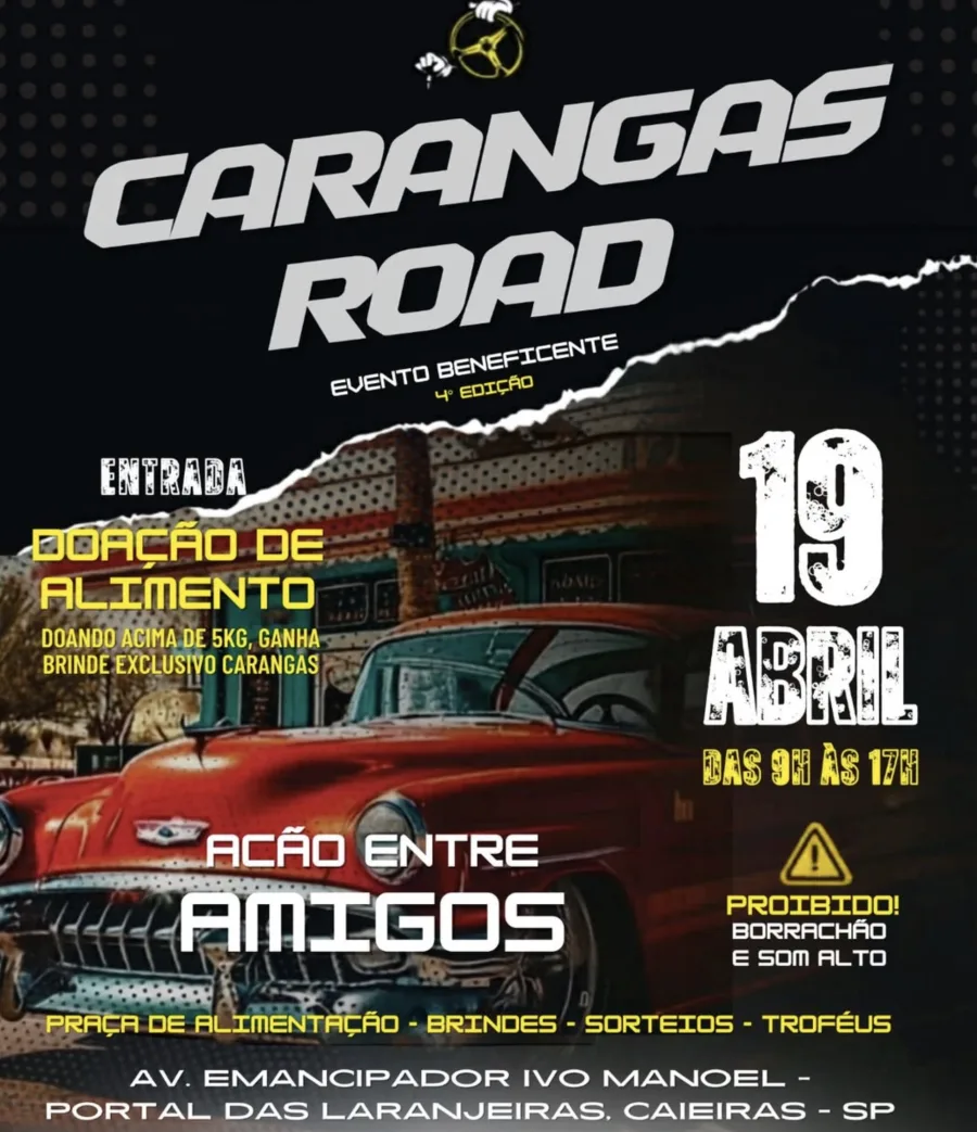 Carros clássicos: evento em Caieiras une exposição e ação solidária