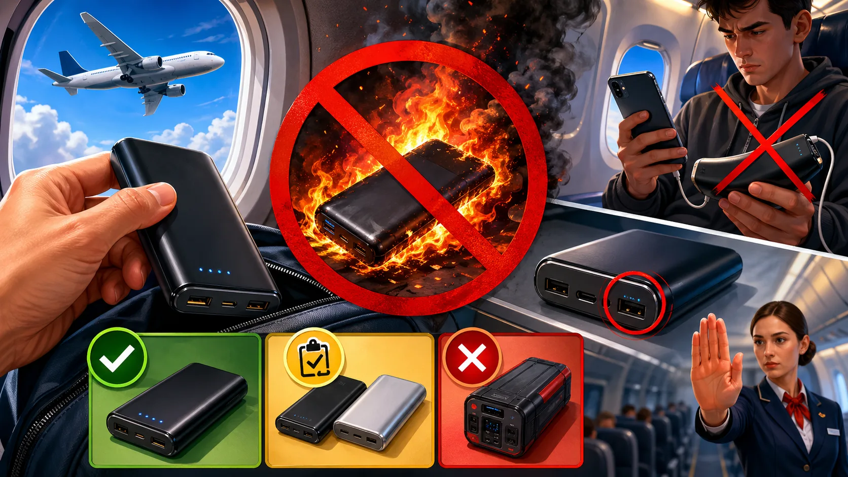 Anac endurece regras para transporte de power banks e limita uso em voos no Brasil