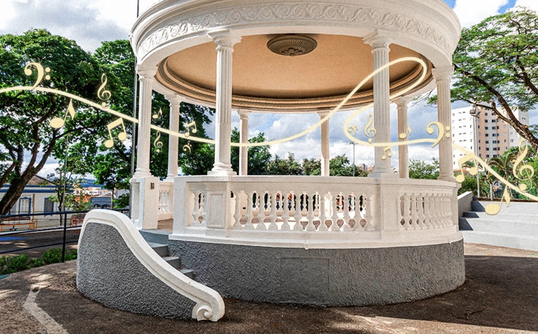 Revitalização do coreto na Vila Arens reposiciona praça como ponto de convivência em Jundiaí